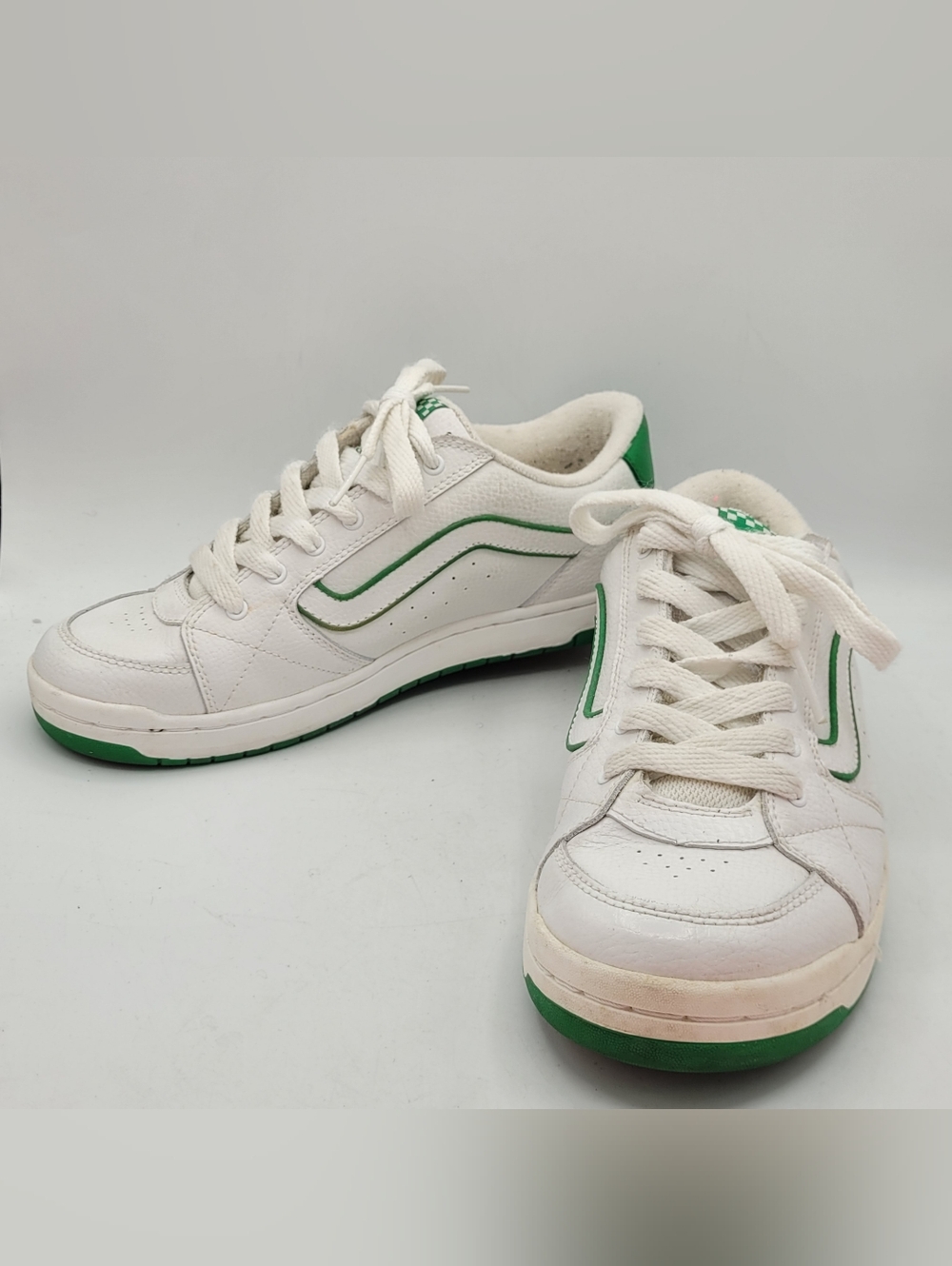 Vans Hylan Sneakers Size 9 ~ White And Green - Picture 12 of 16